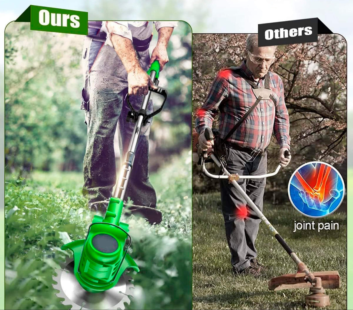 Adjustable Cordless Grass Trimmer for Garden Edges