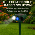 Solar Powered Ultrasonic Rabbit Repeller Humane Garden Protection