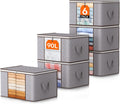 Foldable Storage Boxes with Handles and Front Window