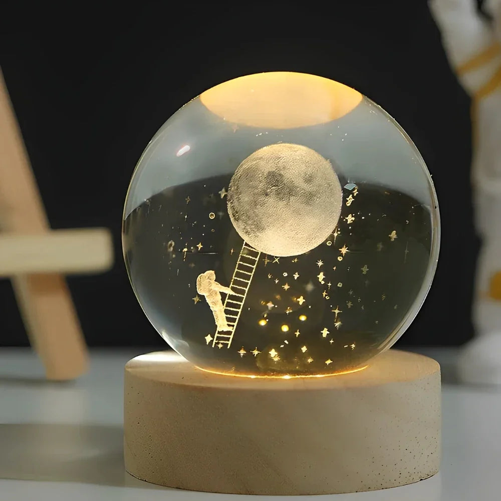 Cosmic Crystal Ball Lamp Magical LED Home Décor