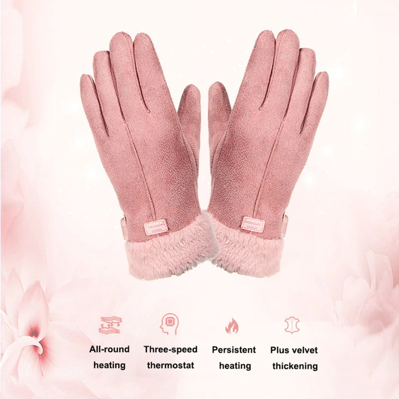 Women’s Rechargeable Heated Gloves Fast Warm-Up & All-Day Heat