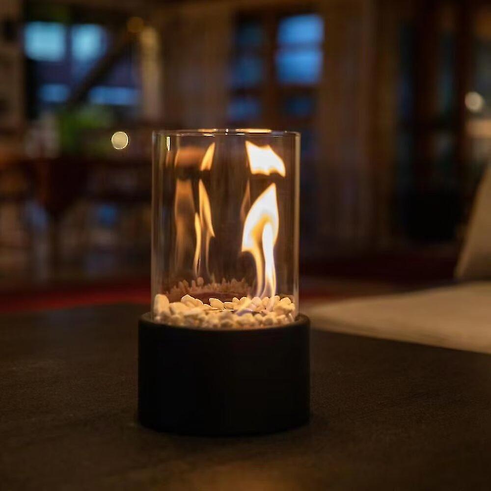 Everlasting Flame Oil Lamp Elegant Glass Cylinder with Classic Glow