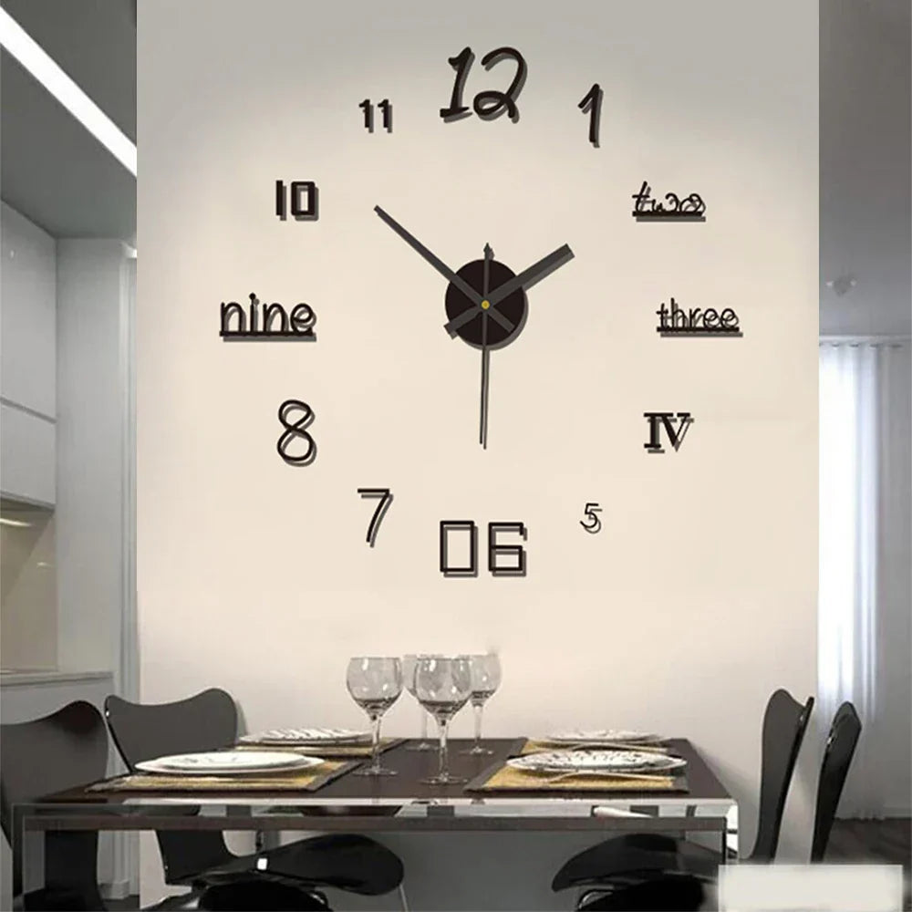 Modern Silent Home Wall Clock Decorative Design