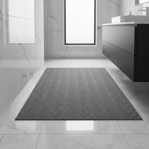 Bath Mat Floor Indoor Door Absorbent Textured Loop Pile Quick Dry Bathroom