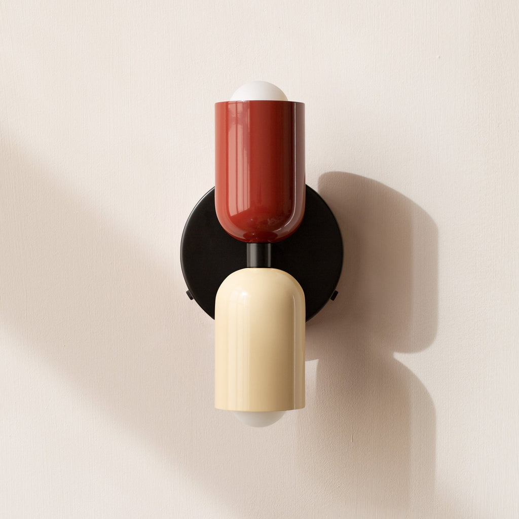 Wall Sconce Lighting with Adjustable Double Heads and Vintage Design