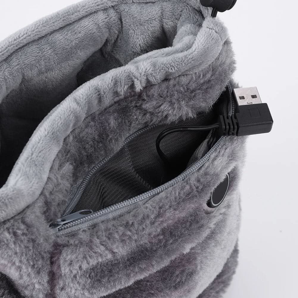 Heated Winter Slippers with USB Warming Plush Bootie and Arch Support