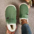 House Slippers Boots Bootie Corduroy Sherpa Fleece Slip Non