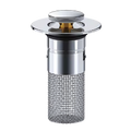 Universal Pop-Up Sink Stopper with Drain Filter and Odor Blocker