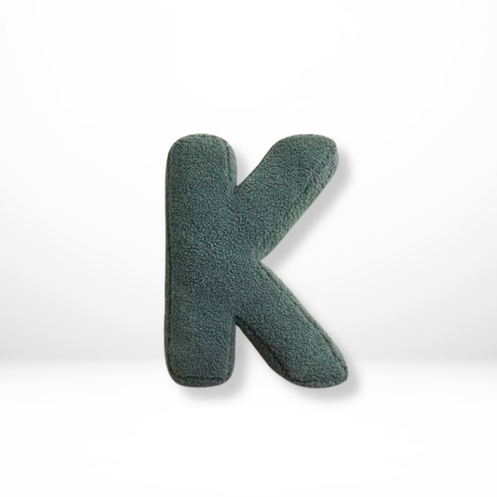 Alphabet Letter Throw Pillow with Sherpa Fabric and Plush Stuffed Design Personalized